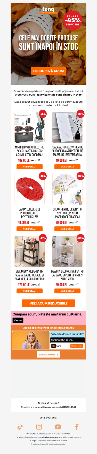 Până la -45% 😍 Înapoi în stoc