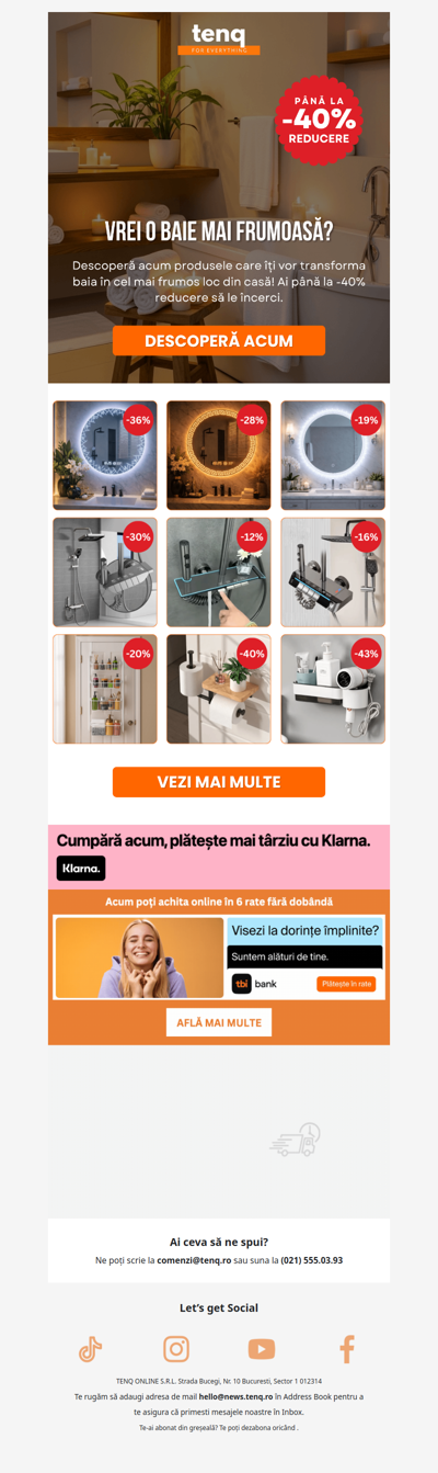 Baia ta va deveni mai frumoasă 😍 Până la -40%