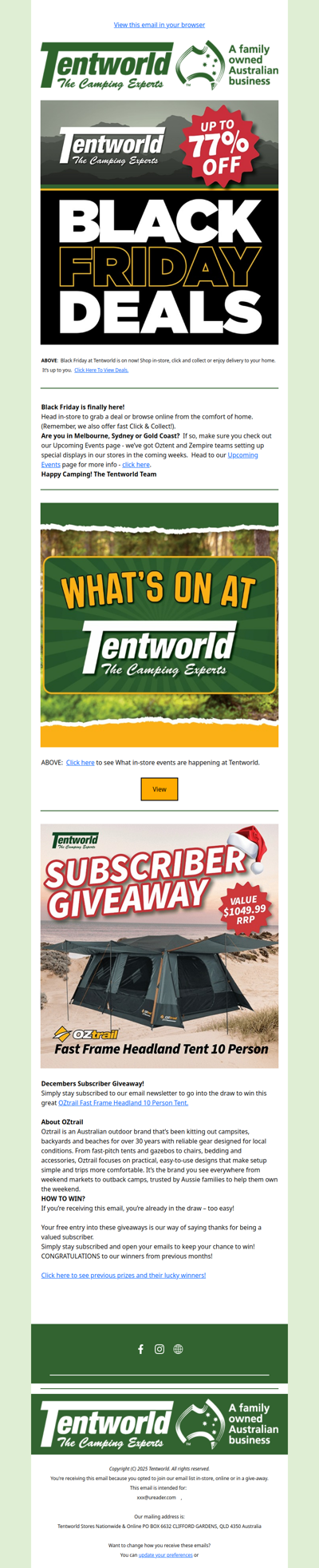 📅 Black Friday & In-person Events