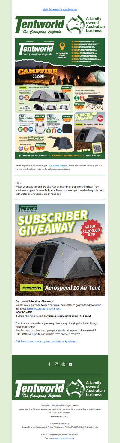 Our latest camping catalogue