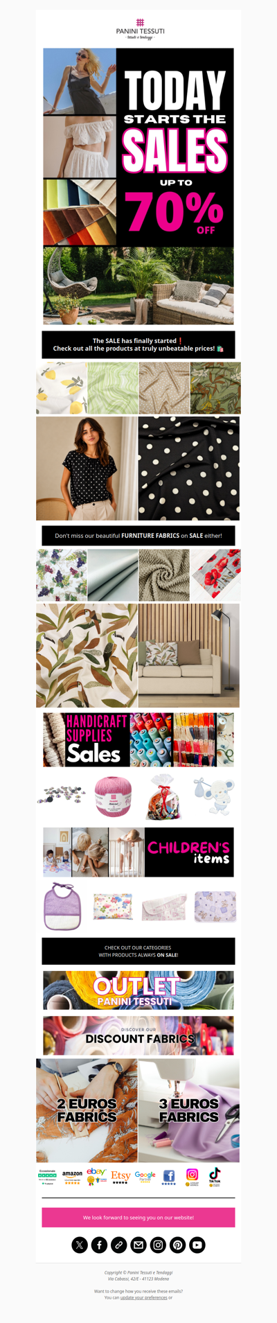 THE SALE STARTS TODAY! 🛍️