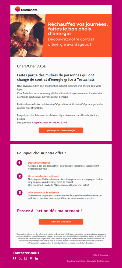 Réchauffez vos journées : changez de contrat d’énergie !