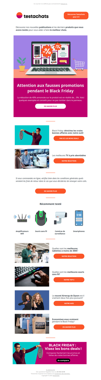 Black Friday: fausses promos, notre outil meilleurs deals, TV, Tablettes, Souris sans fil