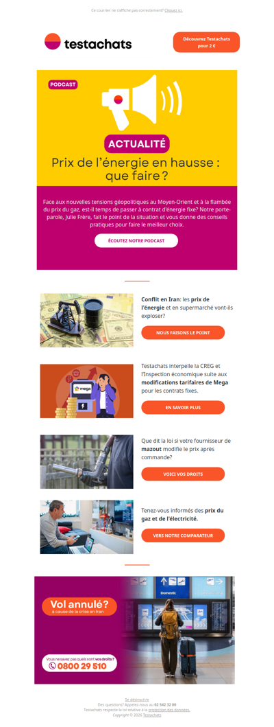 Prix de l'énergie en hausse, vols annulés,...les conséquences de la guerre en Iran