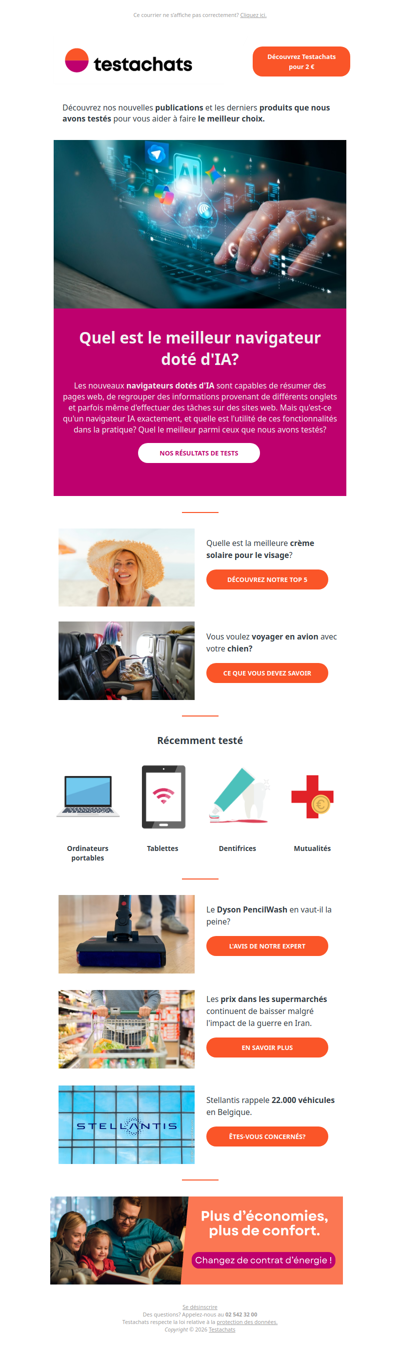 Les meilleurs browsers IA, test des crèmes solaires pour visage, voyager avec votre chien, le Dyson PencilWash