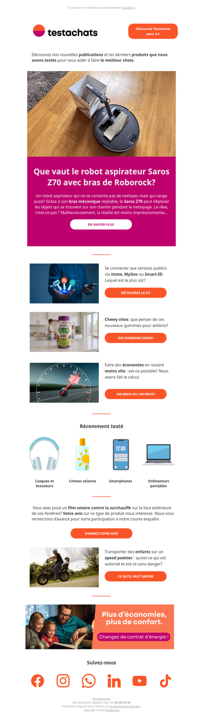 Le robot aspirateur Saros avec bras, se connecter aux autorités, les Chewy vites, économies en roulant moins vite