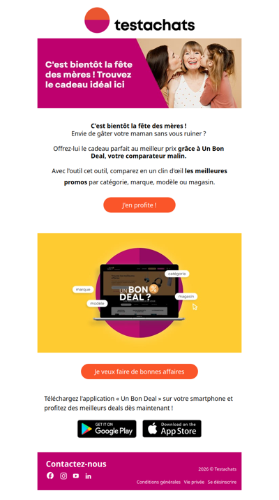 🎁 Anticipez la fête des mères avec 