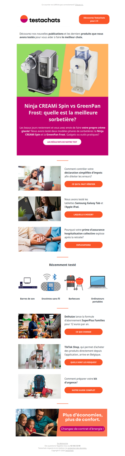 Ninja CREAMi Spin vs GreenPan Frost, votre déclaration simplifiée, iPad ou Samsung Galaxy Tab?