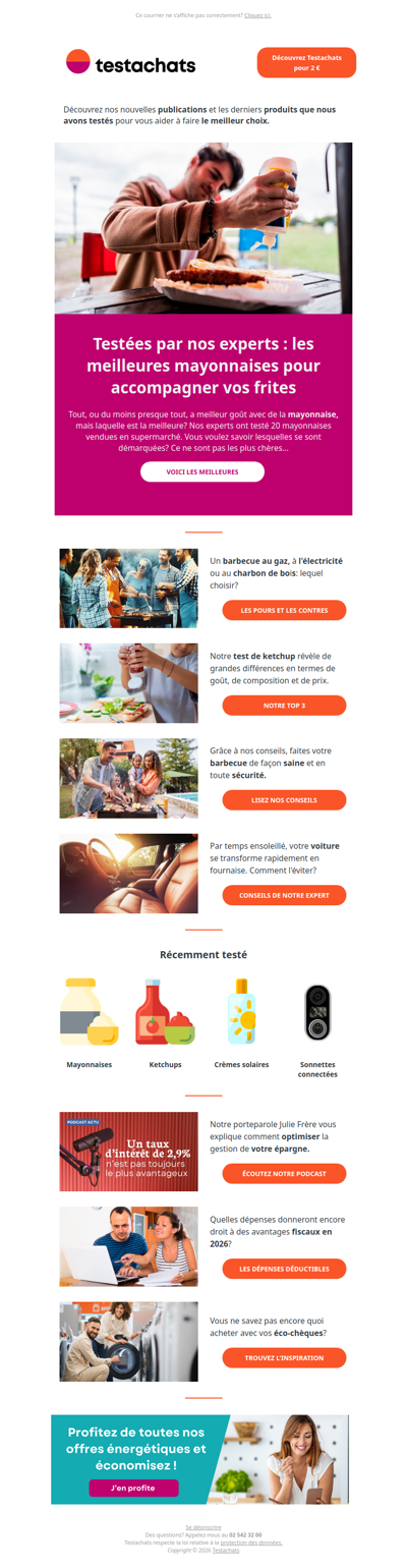 Des barbecues sains, en toute sécurité avec les meilleurs ketchups et mayonnaises, fructifiez davantage votre épargne et profitez de tous les avantages fiscaux