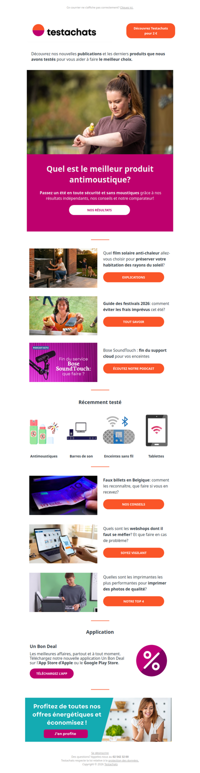Quel antimoustique choisir ? Quels webshops éviter ? Nos derniers tests et conseils