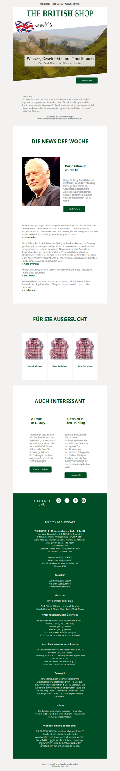 Wasser, Geschichte und Traditionen: Der Peak District im Wandel der Zeit