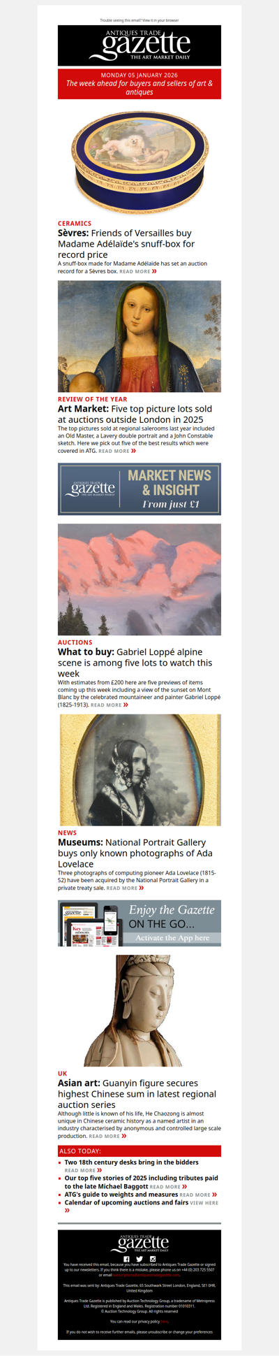 Record for a Sèvres snuff-box at Bonhams | Top lots to watch this week | Five major pictures sold outside London in 2025 | plus more news and features in ATG's Monday briefing