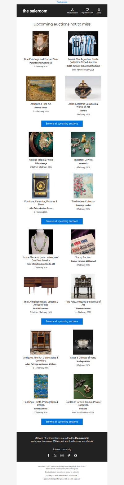 A closer look at Sunday’s upcoming auctions