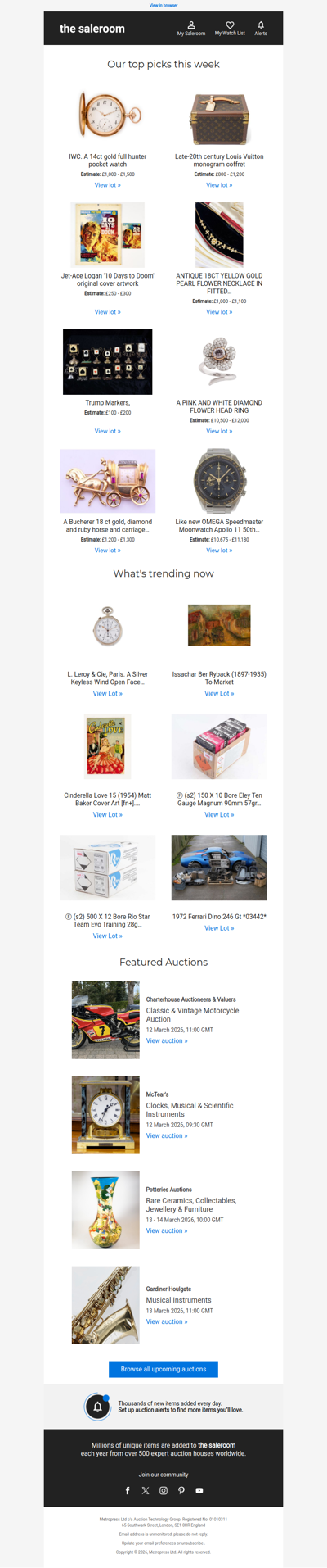 Highlighting Tuesday’s featured lots