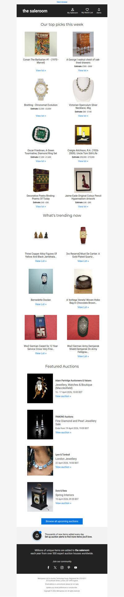 Featured lots: something for everyone this Tuesday