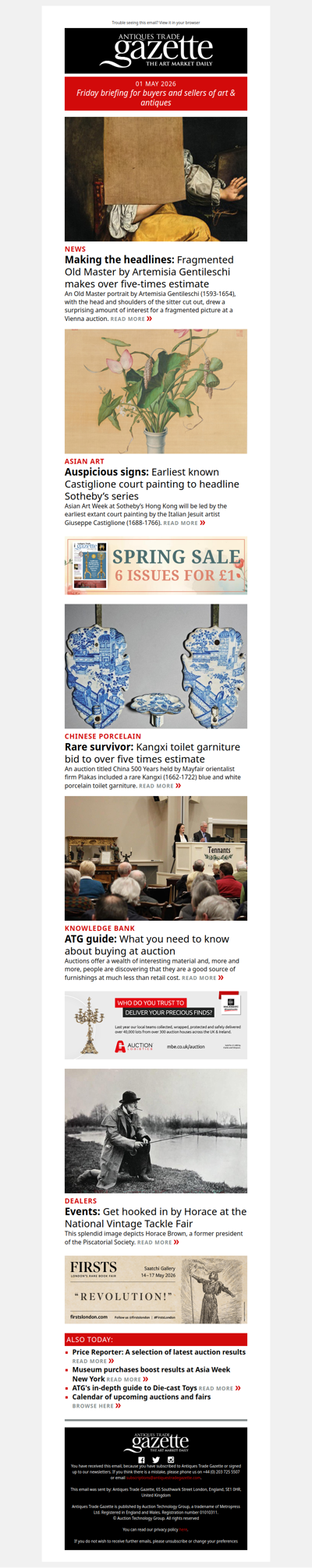 Extraordinary bidding as headless Old Master makes over five-times estimate | All you need to know about buying at auction | Earliest known Castiglione court painting to headline Sotheby’s series | plus more news and features in ATG's Friday briefing