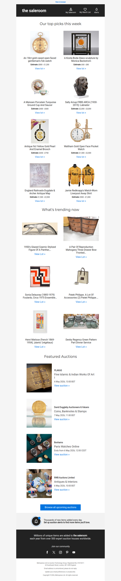 Treat yourself post bank holiday: featured lots worth finding