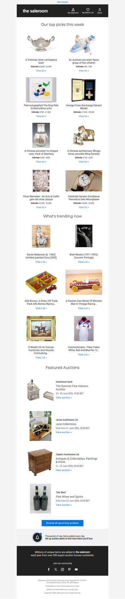 Explore featured lots listed across the platform today