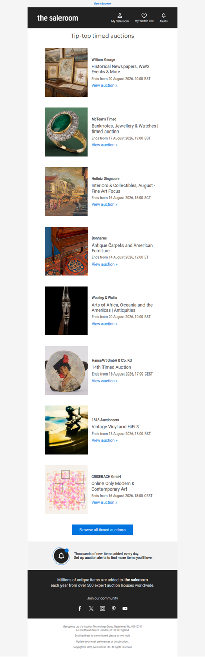 Timed auctions worth setting time aside for