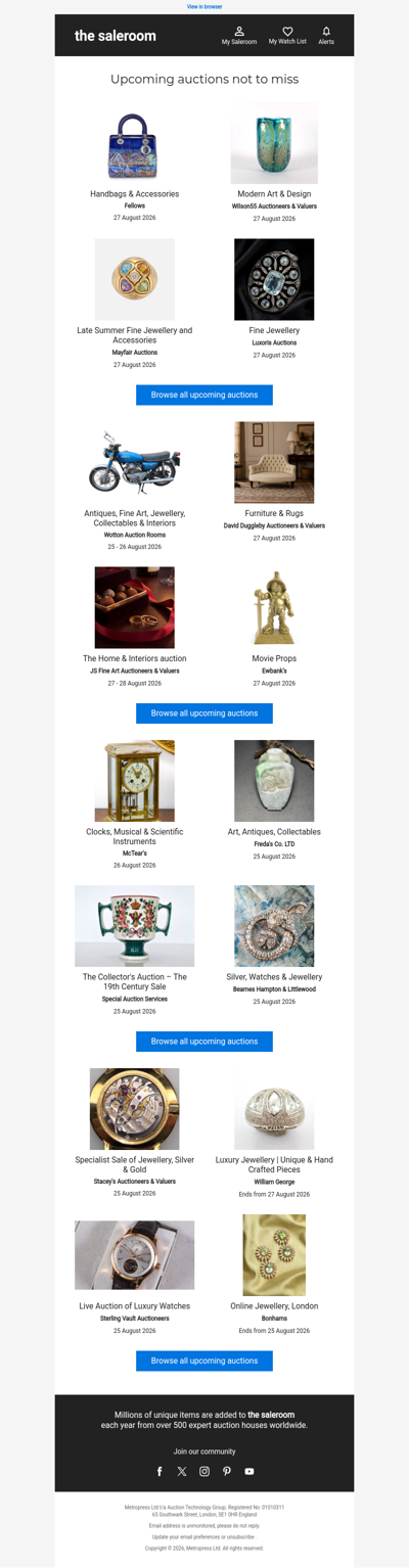 Uncover this Sunday's upcoming auction spotlight