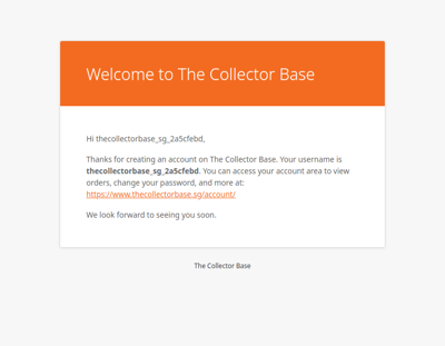 Your The Collector Base account has been created!