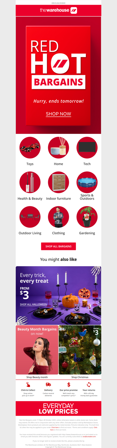 Red Hot Bargains Ends Tomorrow...😱