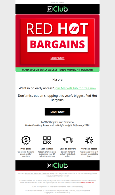 🚨 Red Hot Bargains Early Access On Now