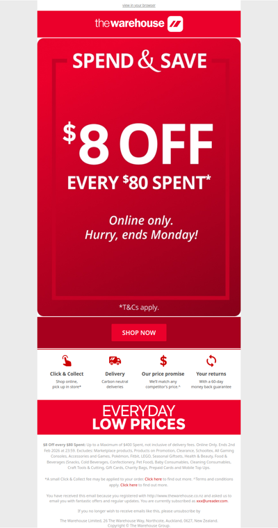 $8 Off Every $80 Spent* 💸🔥