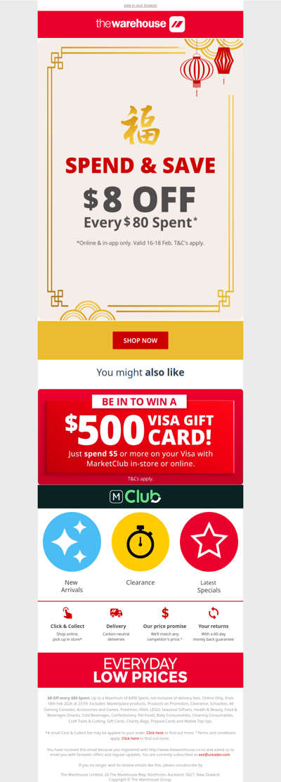 Spend $80, Save $8 🧧