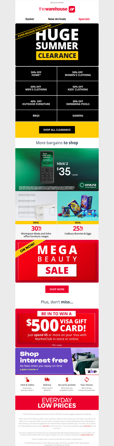 🚨 50% Off Home & Apparel Clearance* 😱