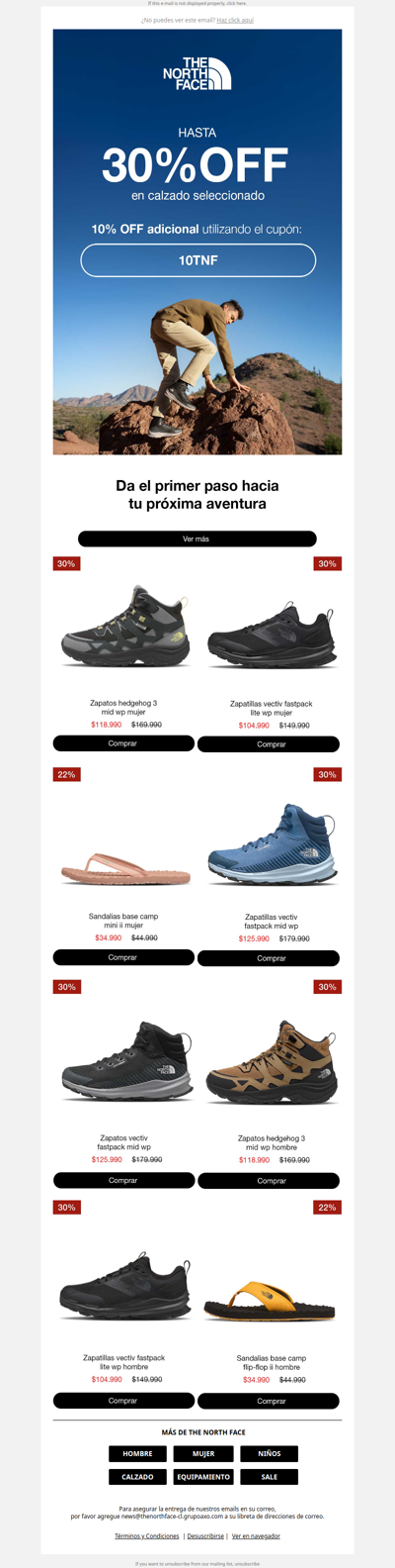 Hasta 30%OFF en calzado.