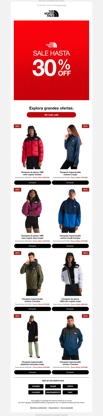 Chaquetas hasta 30% OFF.