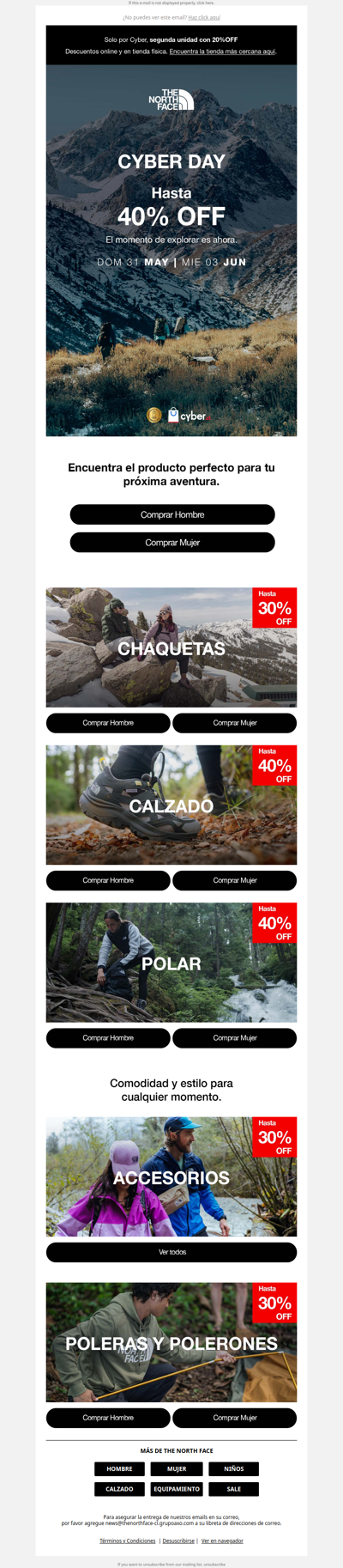 Comenzó el Cyber. Hasta 40%OFF
