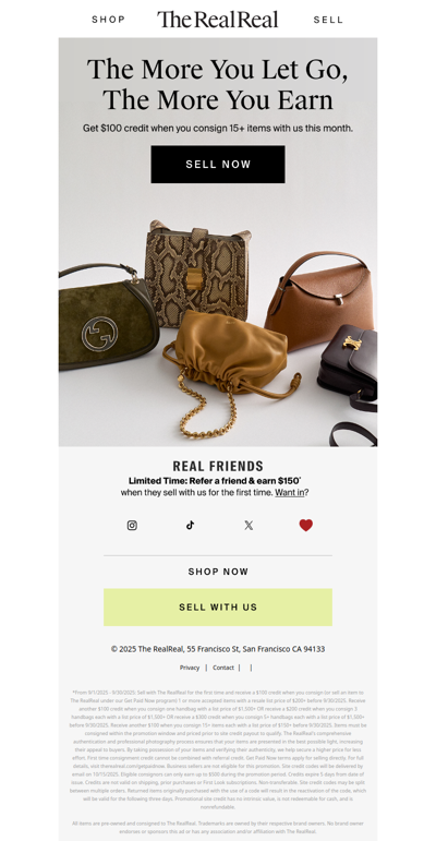 Sell & earn up to $100.