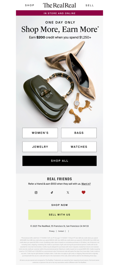 Today only: earn up to $500 credit