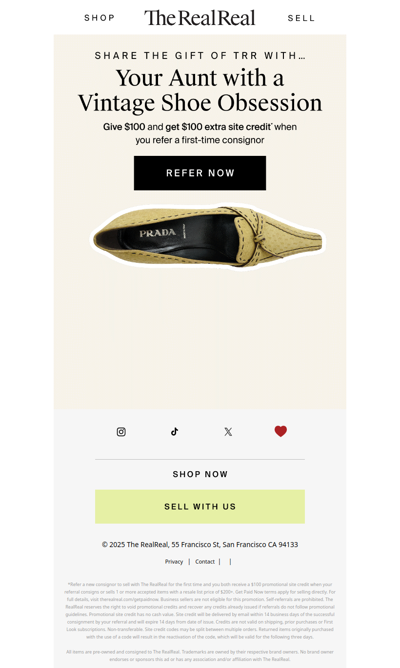 Share the gift of The RealReal.