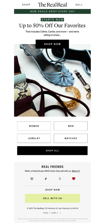 Celine. Cartier. Loewe. On sale.