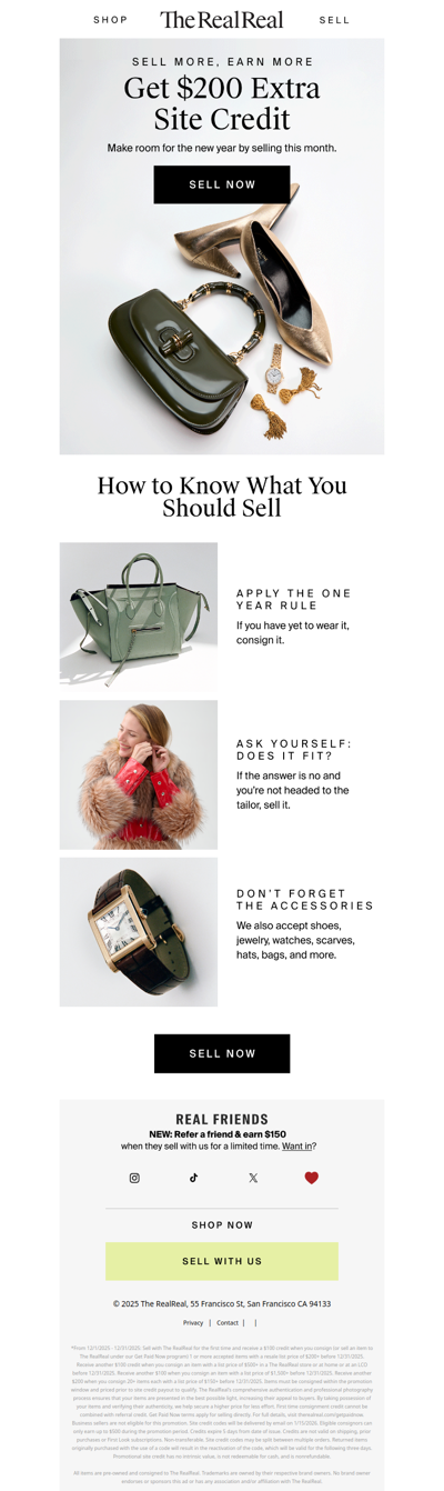 End of year checklist: consign with TRR ✅