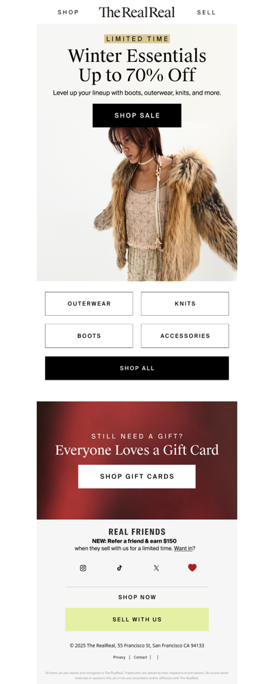 Boots, knits & more — on sale