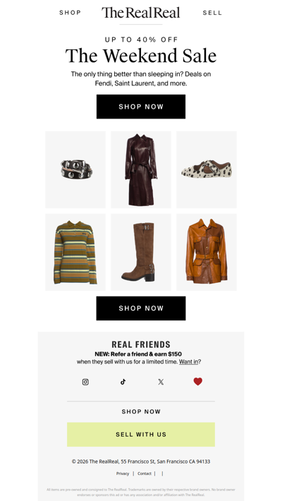 The Weekend Sale starts now