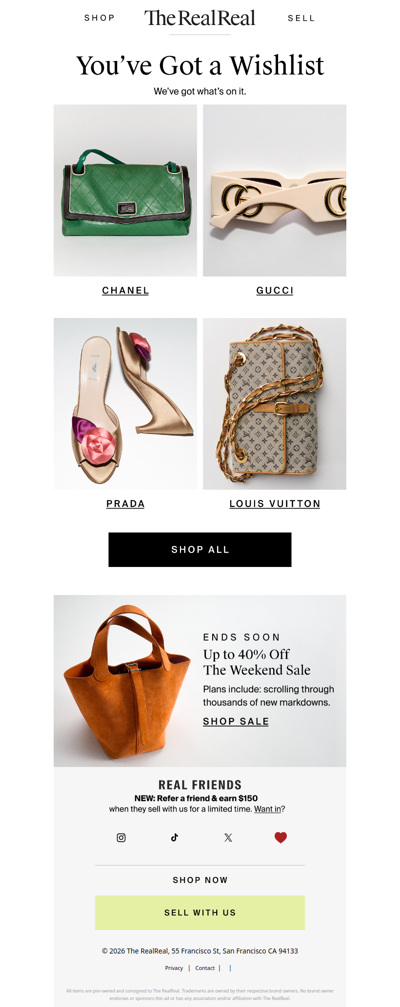 Gucci. Prada. Louis Vuitton.