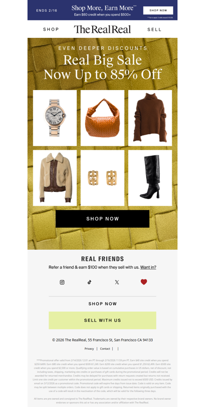 Sale’s now up to 85% off