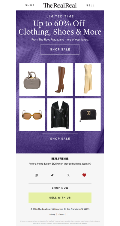 Prada & The Row are up to 60% off