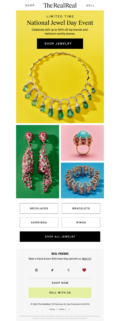 Jewelry is up to 40% off