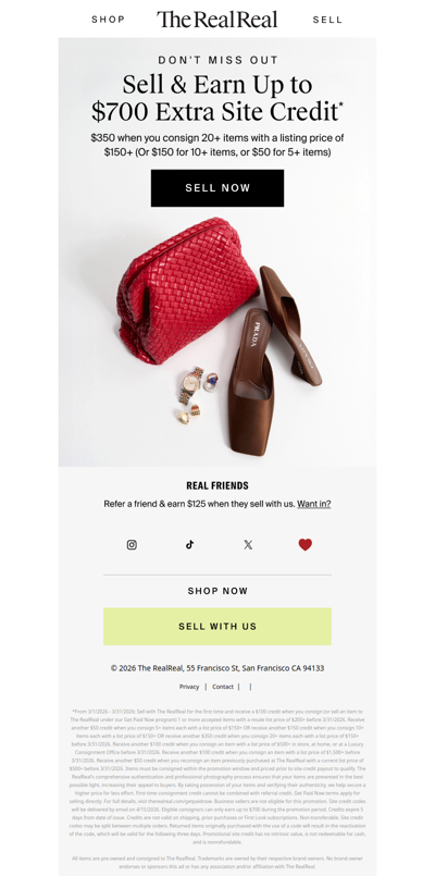 Sell now and earn up to $700 extra