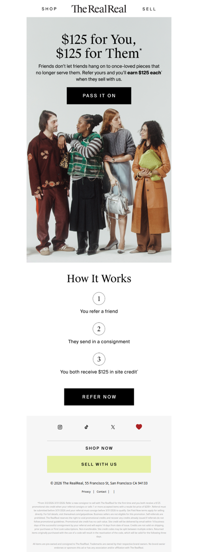 The RealReal is better with friends