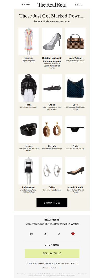 New sale items just added