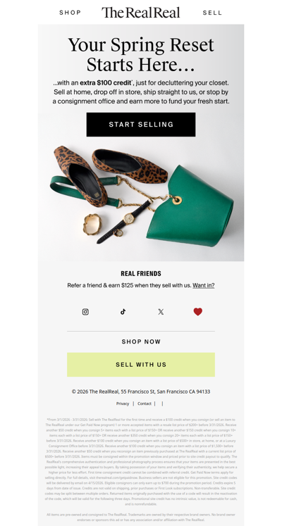 $100 extra site credit for your spring cleaning