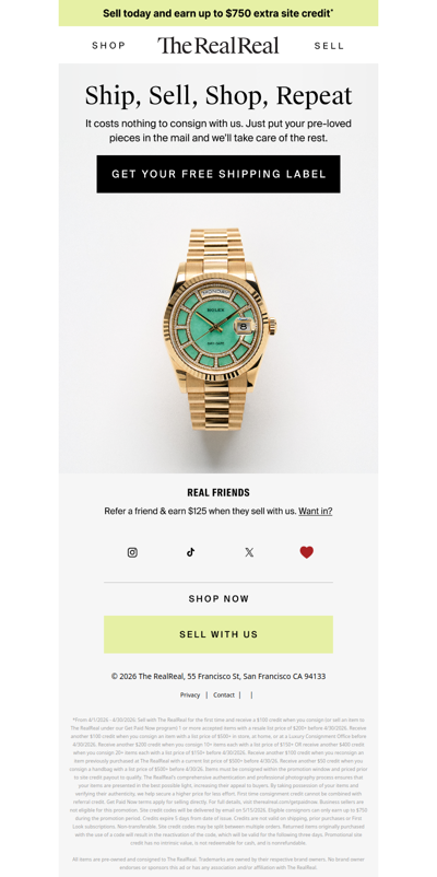 Ship straight to us for $0