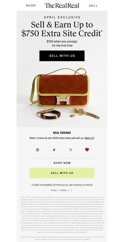 Last chance: Up to $750 extra site credit